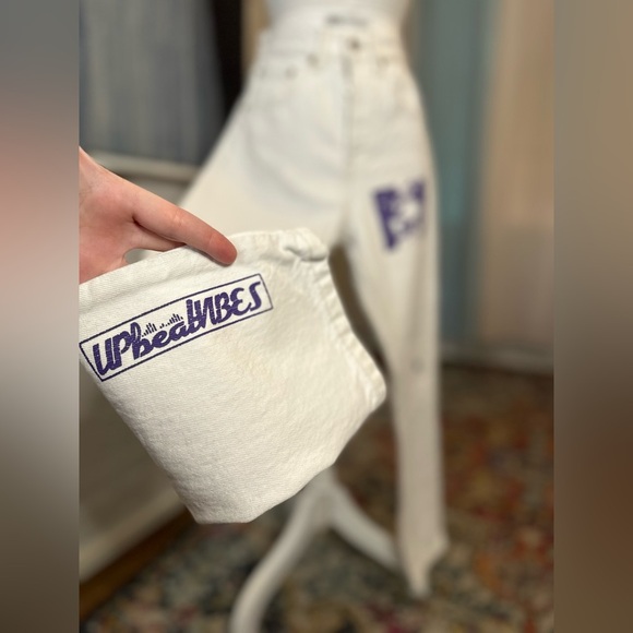 NWT Zara White Denim Synthetic Dreams Distressed Jeans - Picture 6 of 12